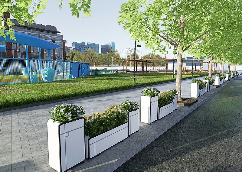 朗汀纸短情长市政道路公园景区不锈钢花箱06