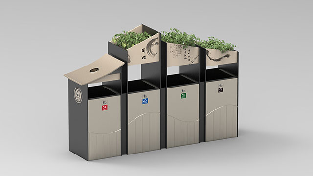 筑巢分类果皮箱