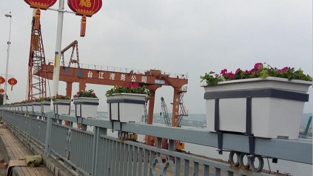 福建福州高架桥-花盆景观