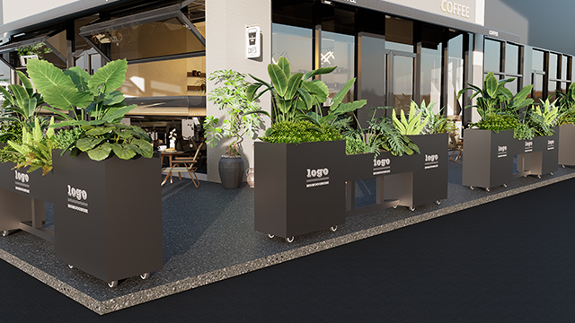 现代新城隔离花箱