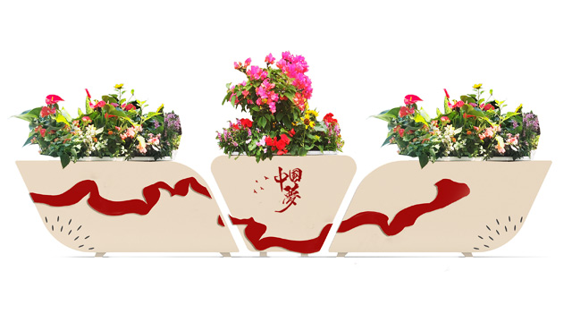 华彩绽放组合花箱