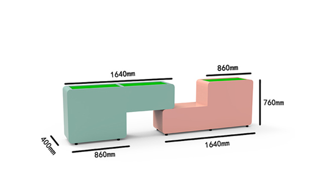 小学幼儿园景观隔离百变组合花箱