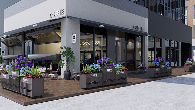 售楼中心接待处景观隔离