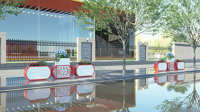 鸿运艺术组合花箱