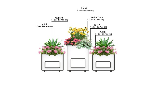 道路组合花箱