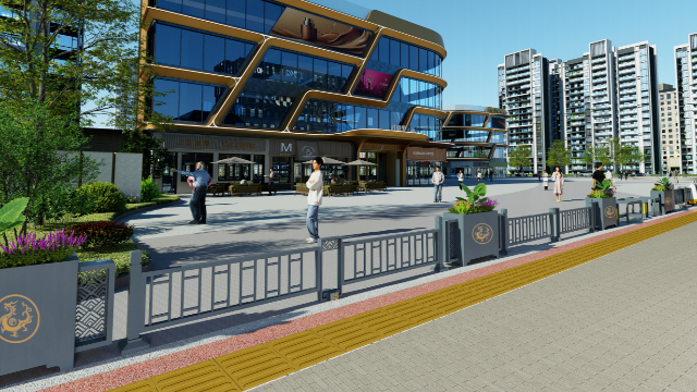 商场出入口隔离升级首选！移动花箱护栏精准人车分流，告别传统难题