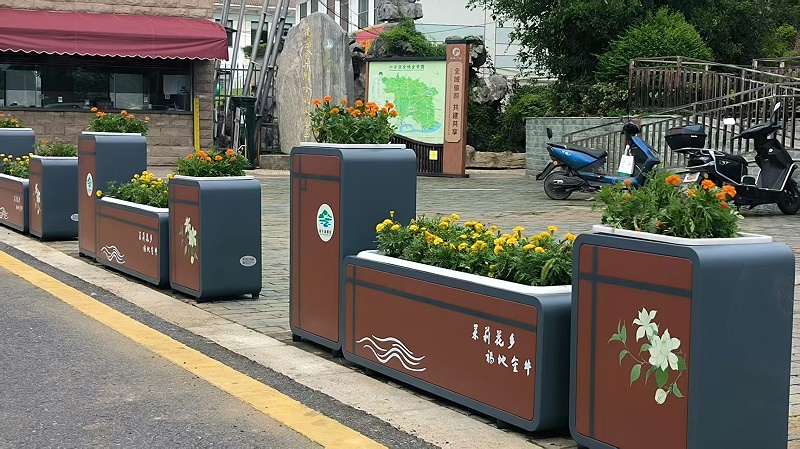 金牛湖纸短情长花箱实景