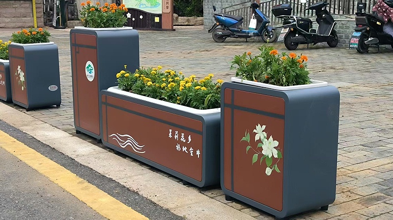 金牛湖纸短情长花箱实景