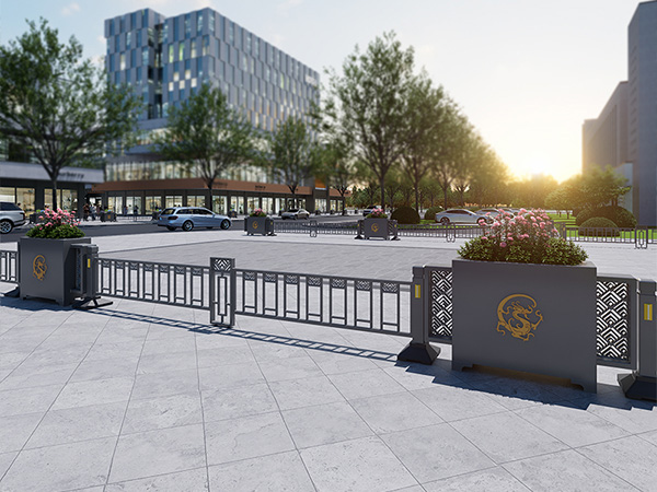 可移动伸缩花箱护栏