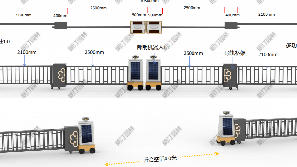 郎朗机器人移动花箱护栏：让城市空间管理更智能、更灵活