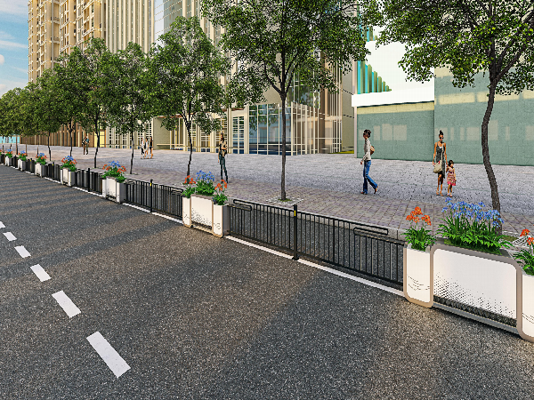 机非车道隔离花箱