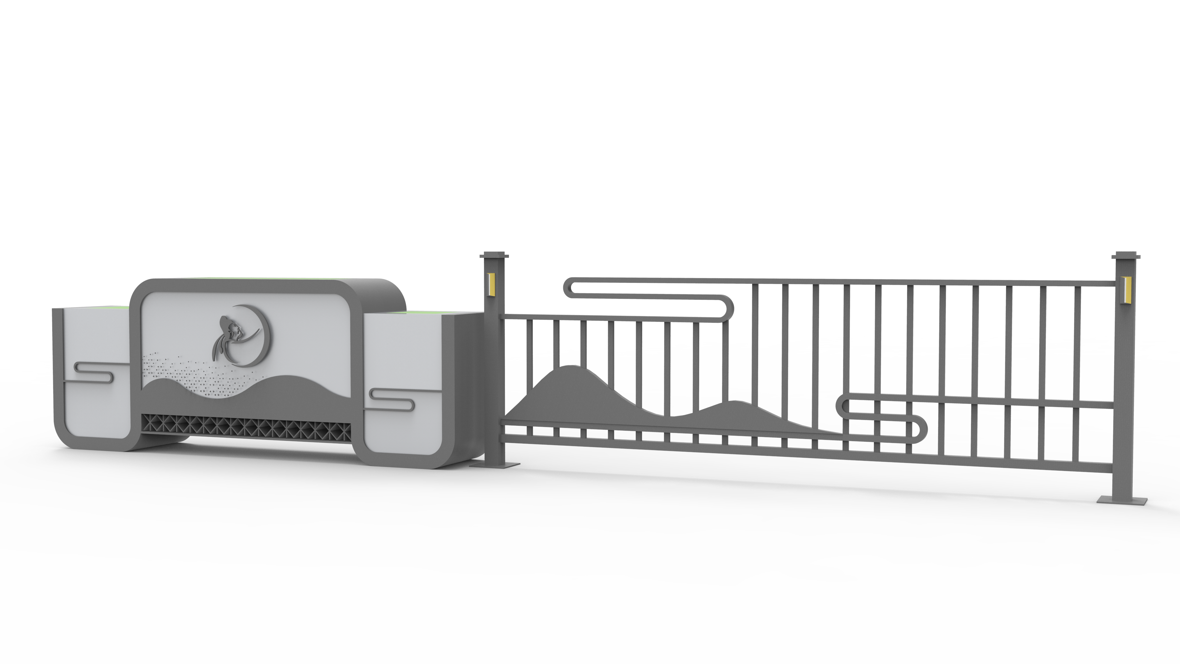 可移动伸缩花箱护栏【山水轻勾尊享版】