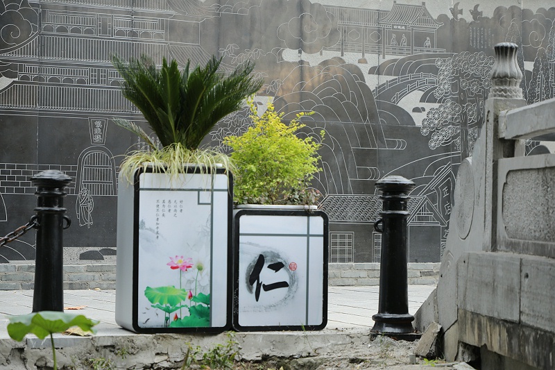 合肥包公祠纸短情长花箱景观案例 朗汀园林 文旅花箱