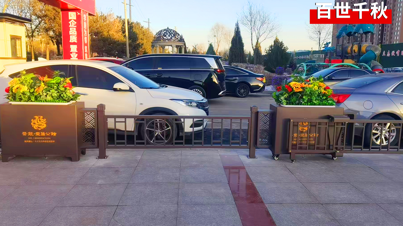 不锈钢户外发光花箱护栏