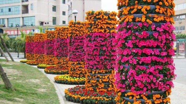 半圆形组合蓄水花盆