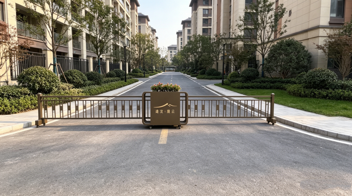 广州建发缦云花箱护栏道路隔离——生态社区里的“安全绿篱”