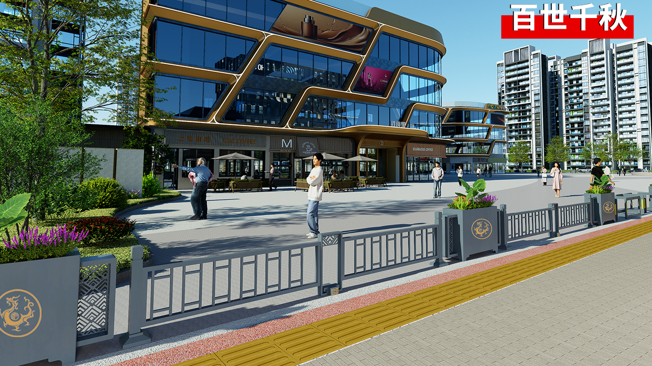 镀锌钢花箱镀锌钢护栏